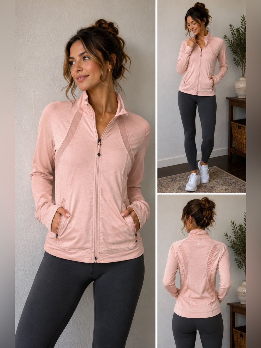 Tangerine Light Pink Women's Bomber Jacket